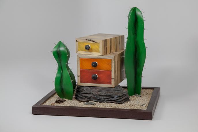 jewelry box, custom jewelry box, cactus, cacti, jewelry art